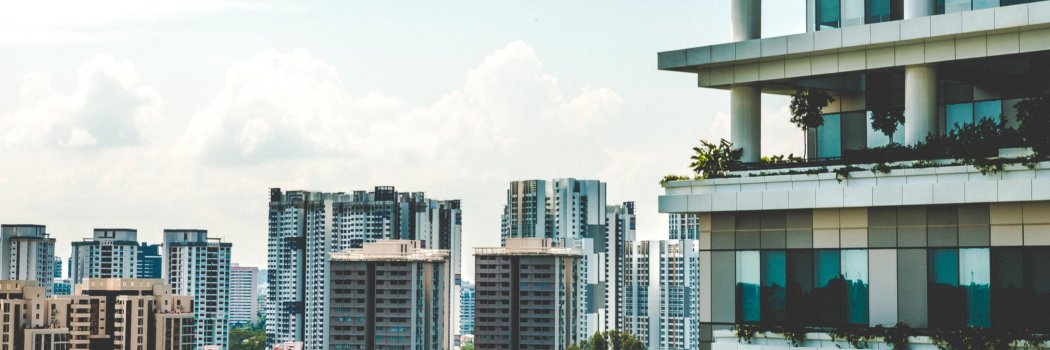 sunny landscape apartment view